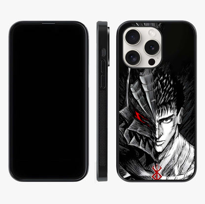 Berserker Blood Oath Glass Case displayed upright for full design visibility and premium finish.