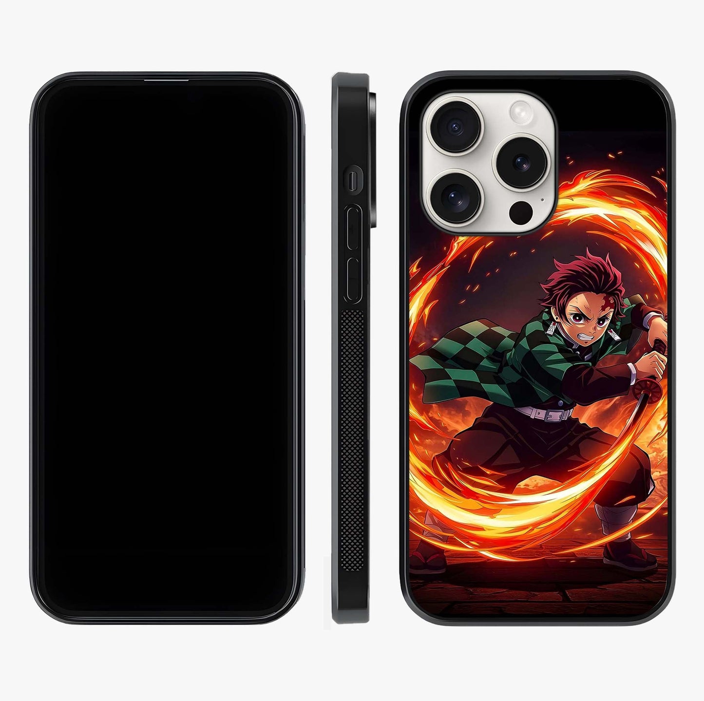 Blazing Sword Resolve Glass Case displayed upright for full design visibility and premium finish.
