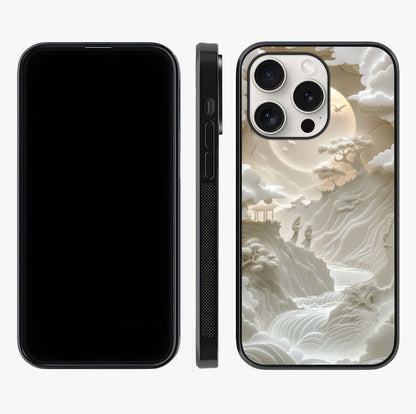 Celestial Origami Glass Case displayed upright for full design visibility and premium finish.