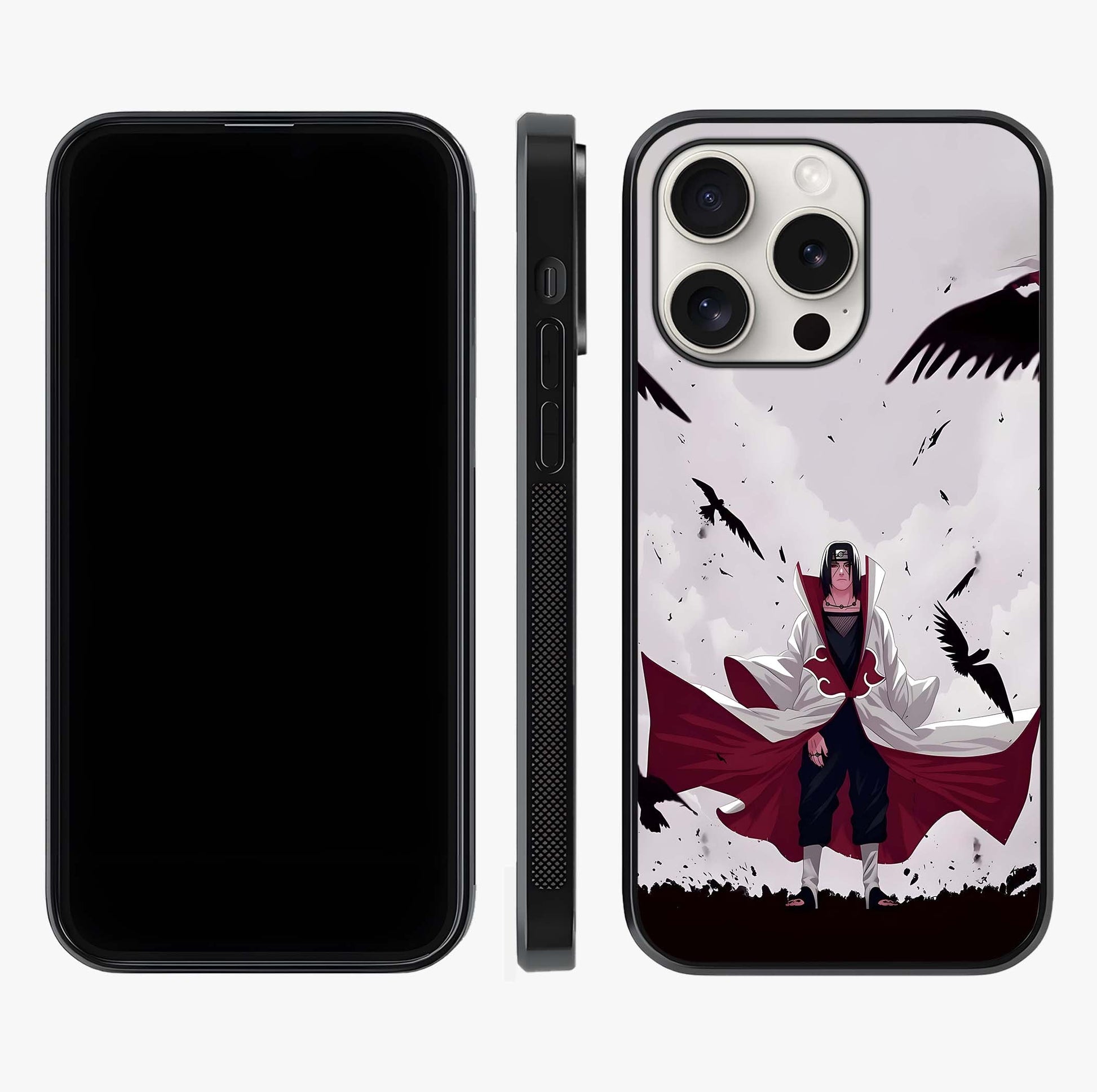 Crimson Crow Ascension Glass Case displayed upright for full design visibility and premium finish.
