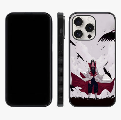 Crimson Crow Ascension Glass Case displayed upright for full design visibility and premium finish.