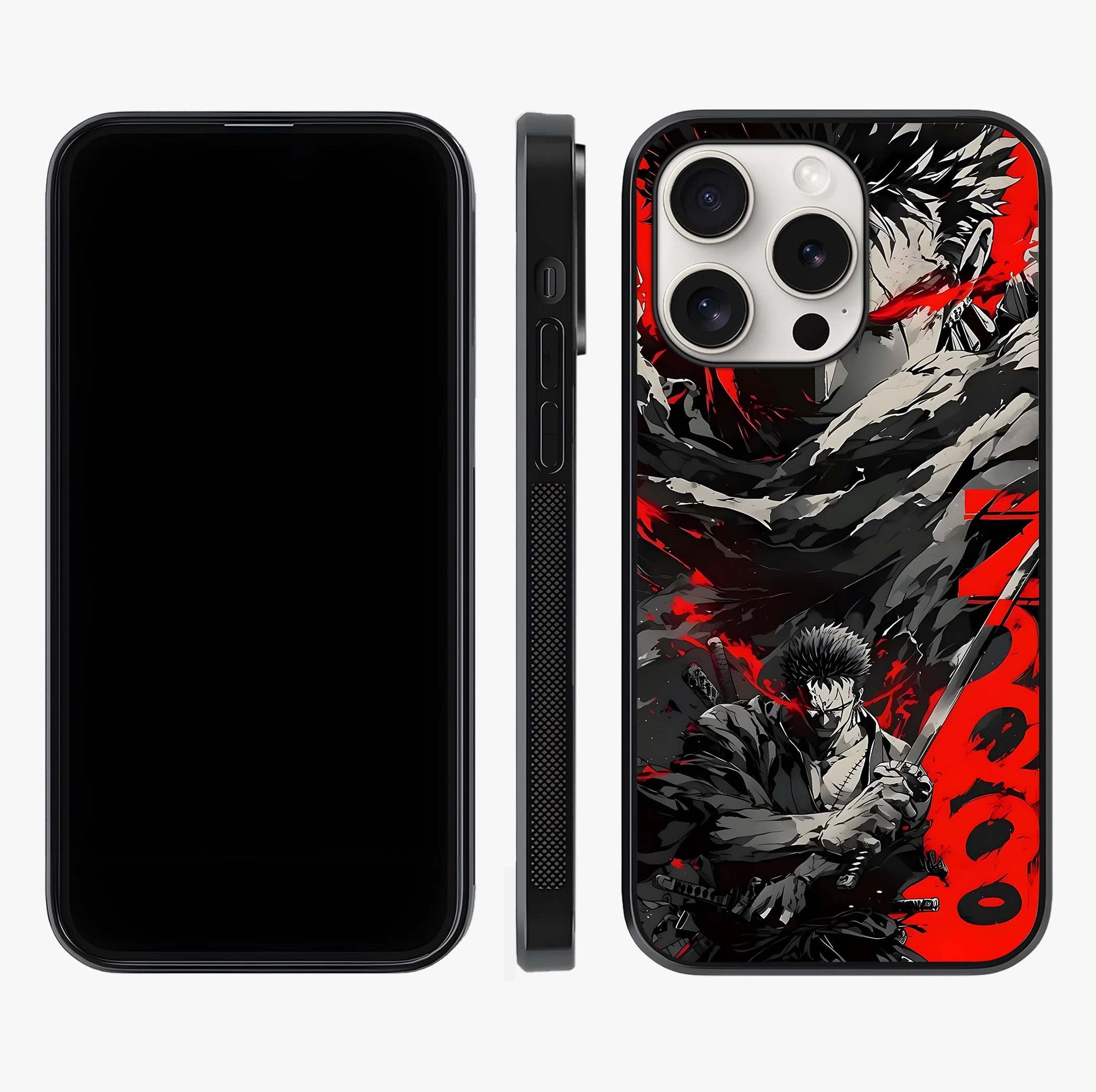 Demon Sword Resolve Glass Case displayed upright for full design visibility and premium finish.