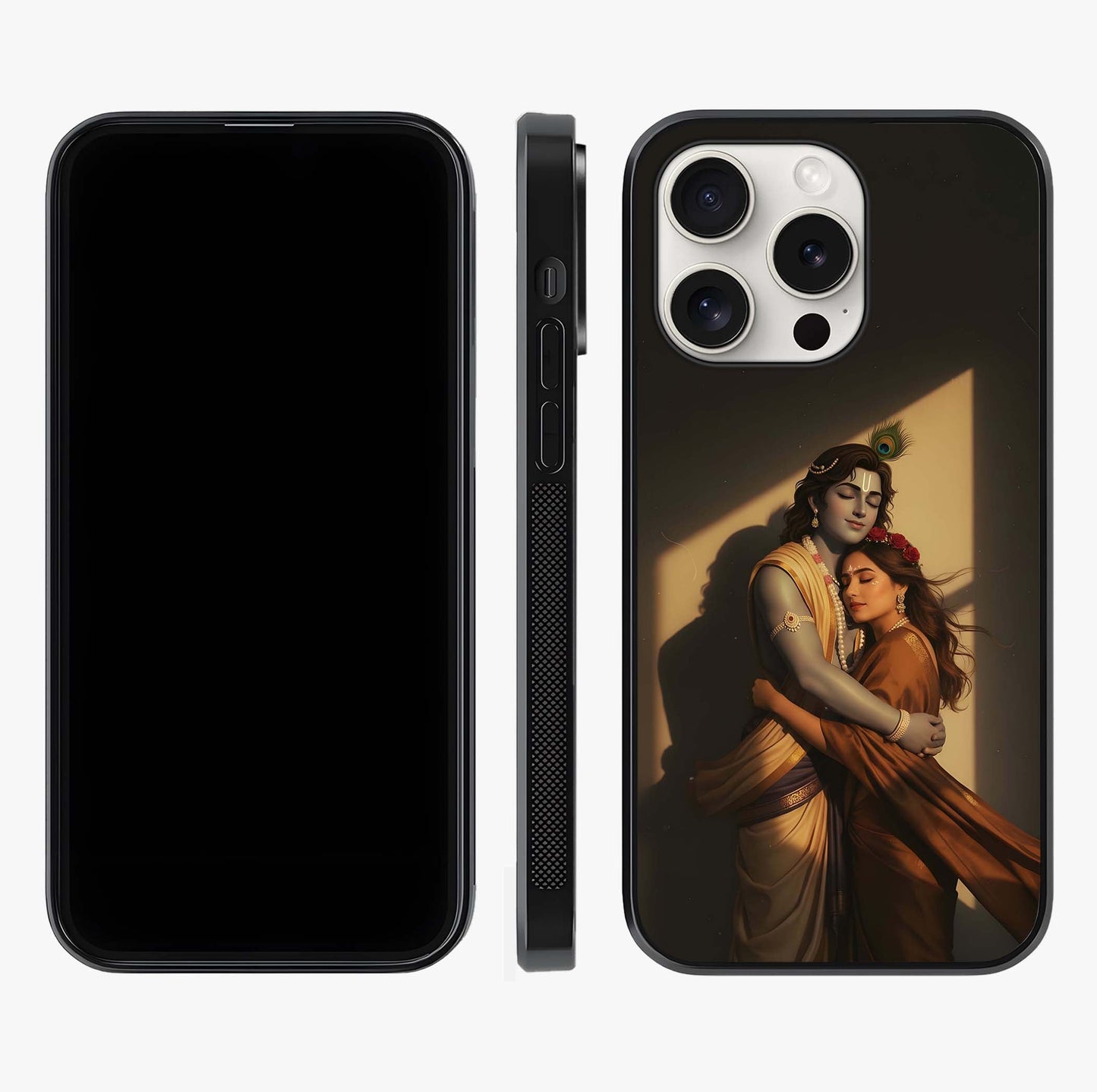 Divine Eternal Love Glass Case displayed upright for full design visibility and premium finish.