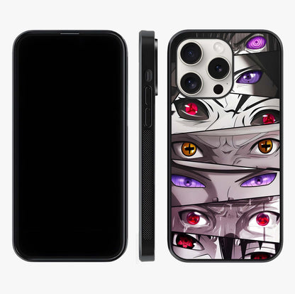 Eyes Of Destiny Glass Case displayed upright for full design visibility and premium finish.