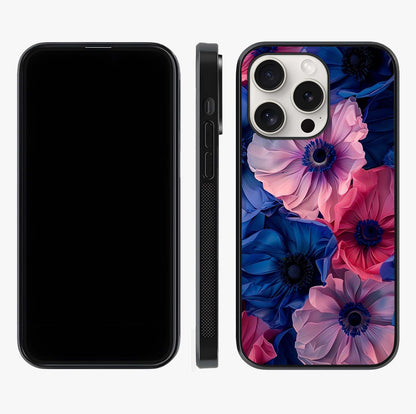 Flower Paper Art Pattern Glass Case displayed upright for full design visibility and premium finish.