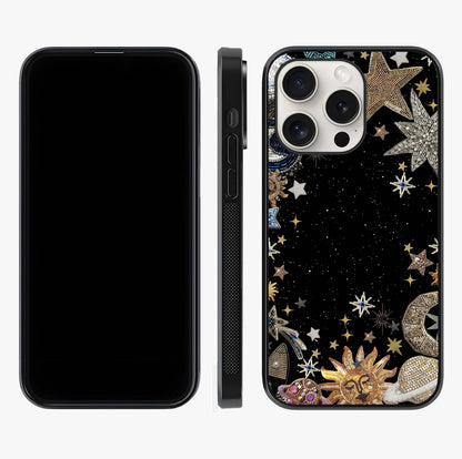 Galactic Jewel Stars Glass Case displayed upright for full design visibility and premium finish.