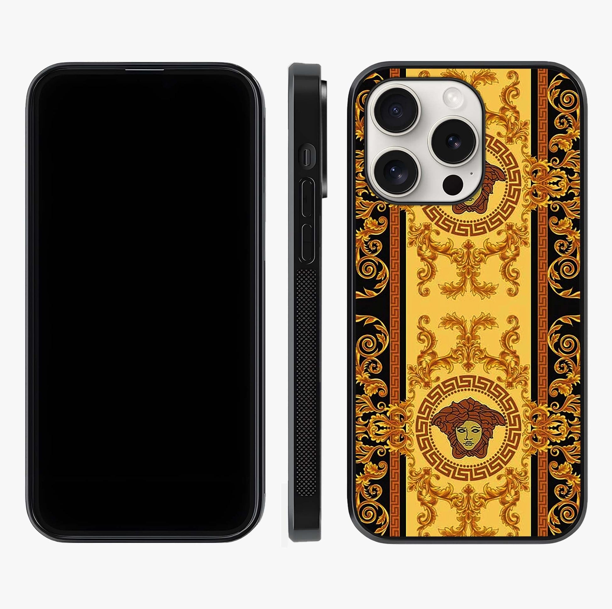 Golden Royal Heritage Glass Case displayed upright for full design visibility and premium finish.