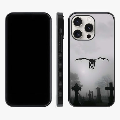 Graveyard Shadow Descent Glass Case displayed upright for full design visibility and premium finish.