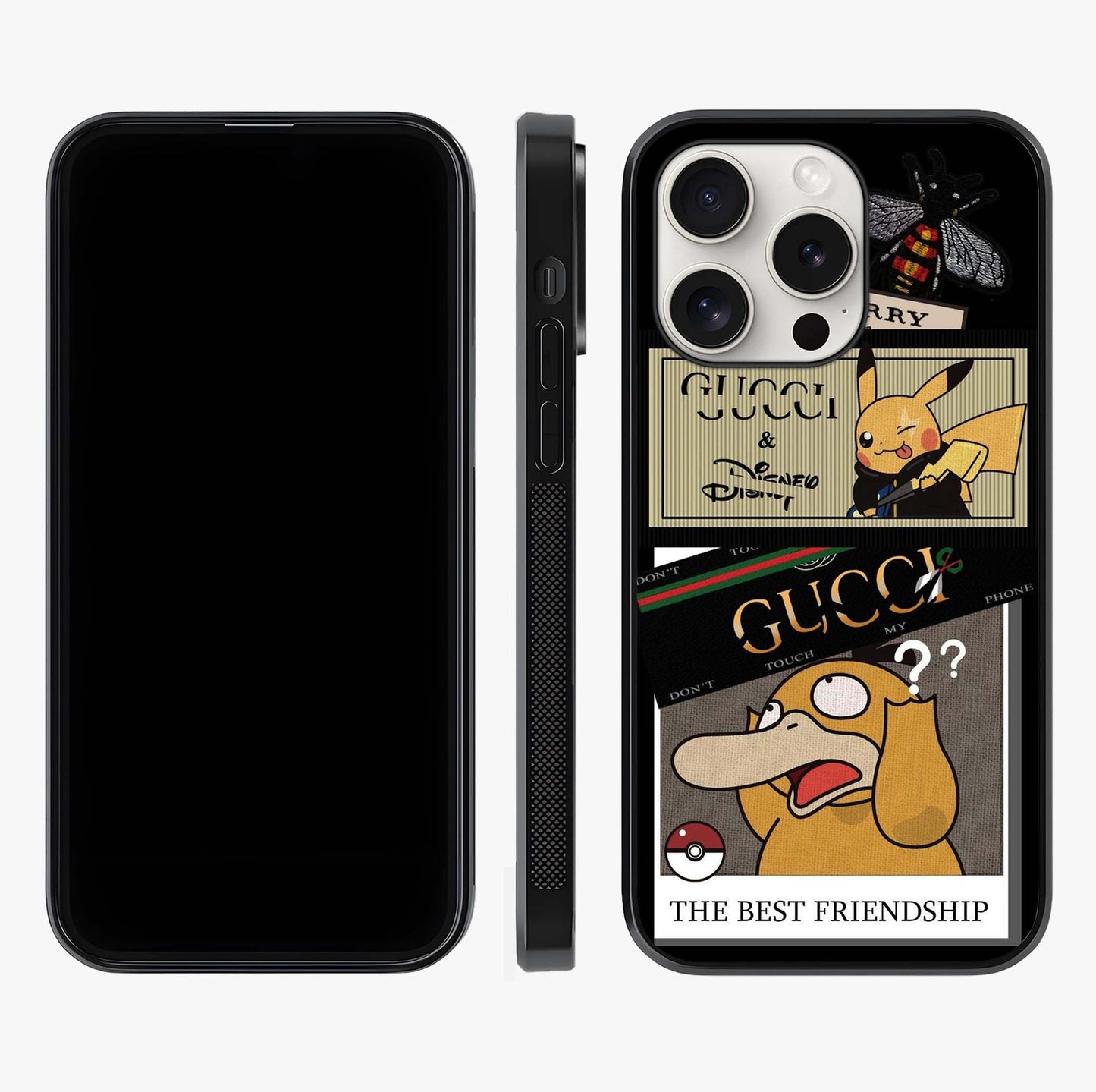 Gucci Play Mashup Glass Case displayed upright for full design visibility and premium finish.