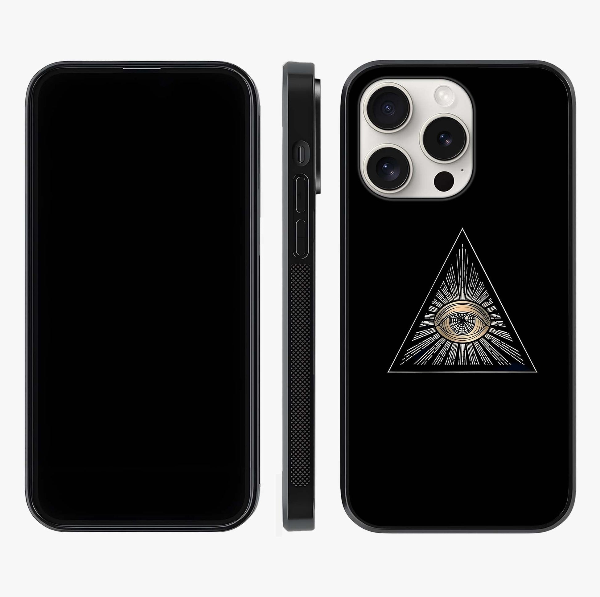 Illuminati Evil Glass Case displayed upright for full design visibility and premium finish.