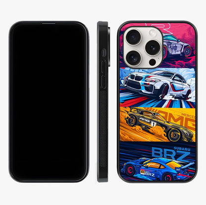Jdm Sports Car Glass Case displayed upright for full design visibility and premium finish.