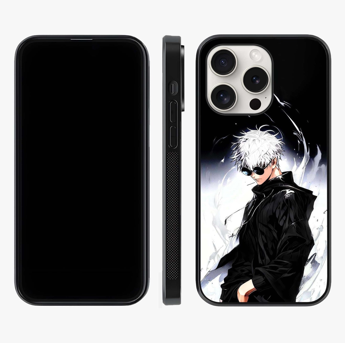 Limitless Shadow King Glass Case displayed upright for full design visibility and premium finish.