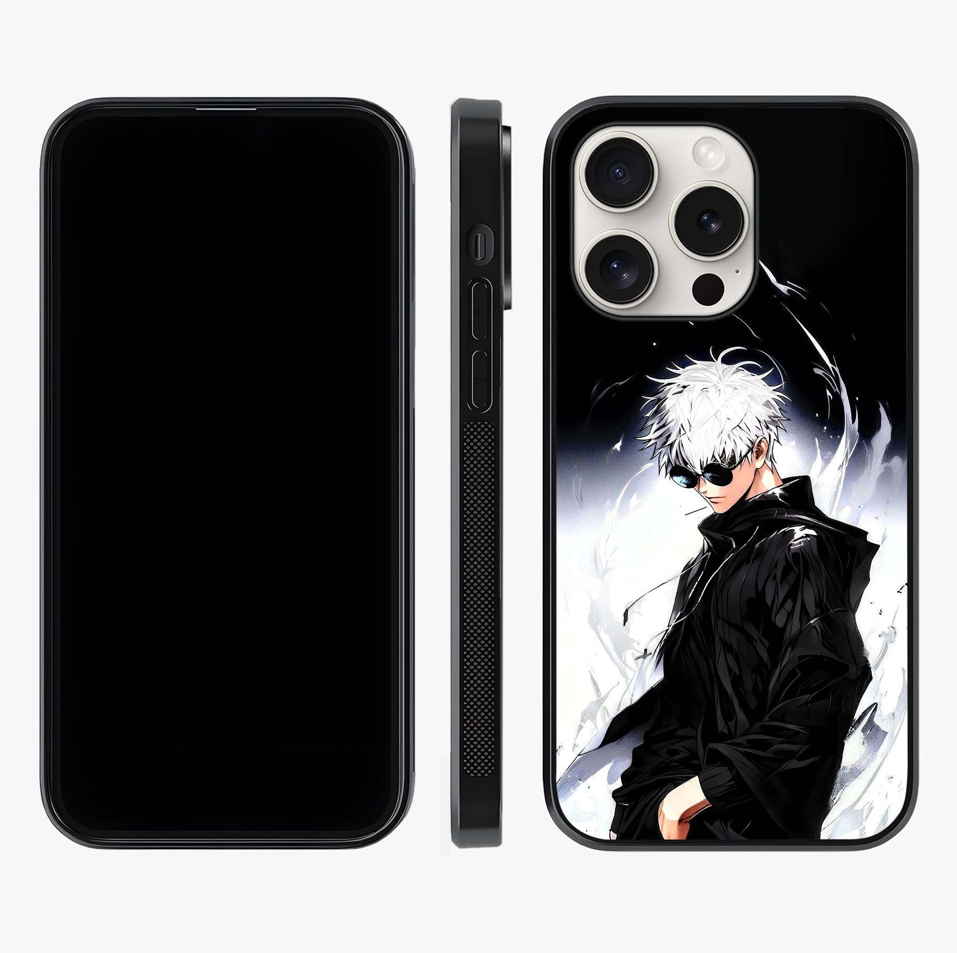 Limitless Shadow King Glass Case displayed upright for full design visibility and premium finish.