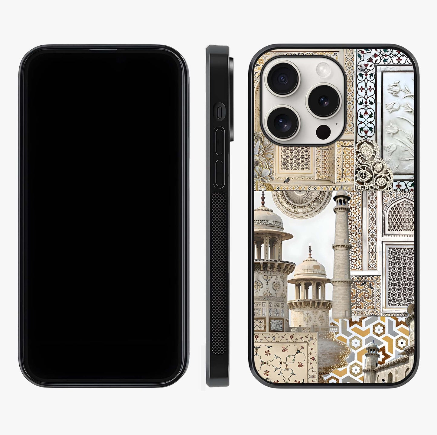 Mughal Marble Legacy Glass Case displayed upright for full design visibility and premium finish.