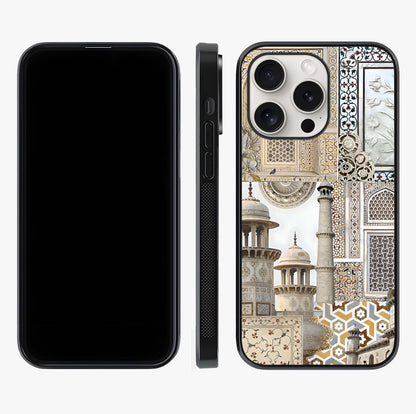 Mughal Marble Legacy Glass Case displayed upright for full design visibility and premium finish.