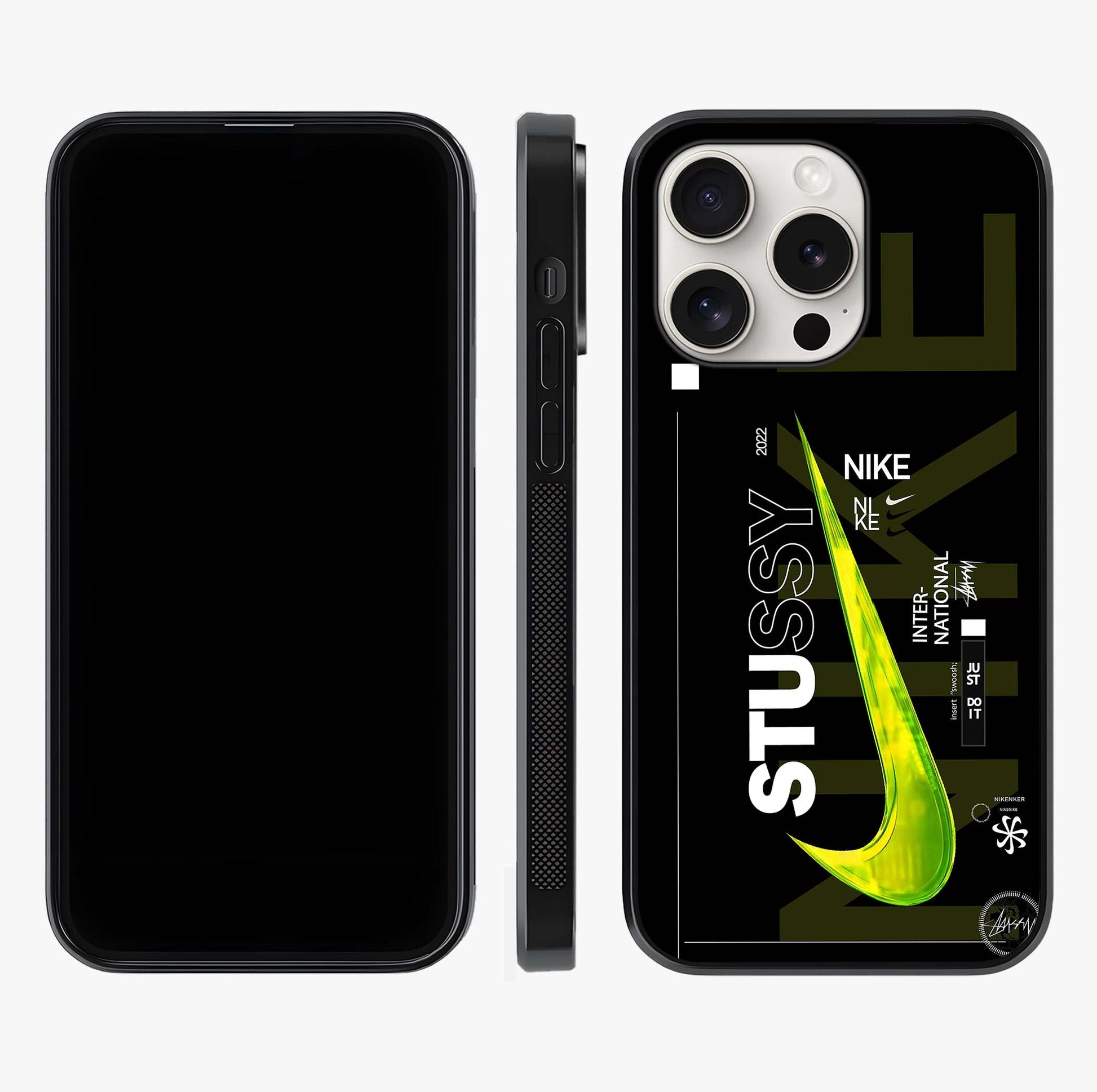 Neon Street Edition Glass Case displayed upright for full design visibility and premium finish.