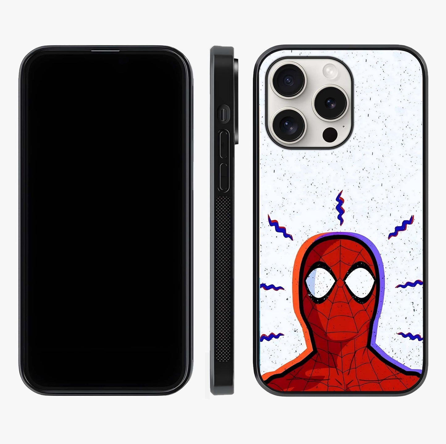Omg Spiderman Glass Case displayed upright for full design visibility and premium finish.
