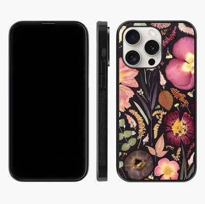Petal Dream Tapestry Glass Case displayed upright for full design visibility and premium finish.
