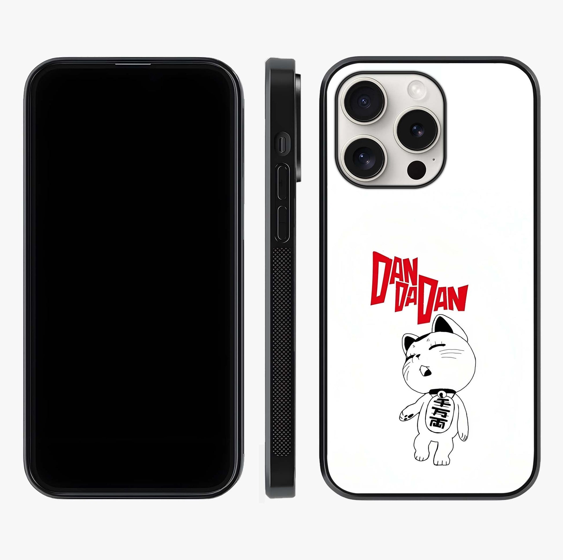 Playful Spirit Charm Glass Case displayed upright for full design visibility and premium finish.