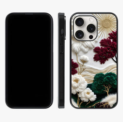 Radiant Bloom Elegance Glass Case displayed upright for full design visibility and premium finish.