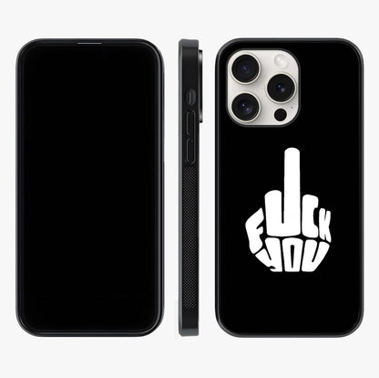 Rebel Mode On Glass Case displayed upright for full design visibility and premium finish.