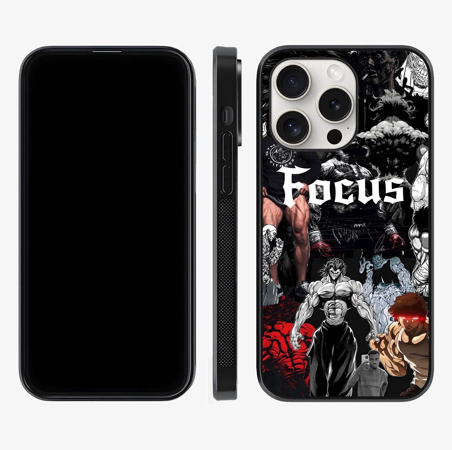 Relentless Power Focus Glass Case displayed upright for full design visibility and premium finish.
