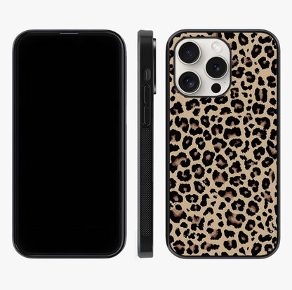 Savage Chic Pattern Glass Case displayed upright for full design visibility and premium finish.