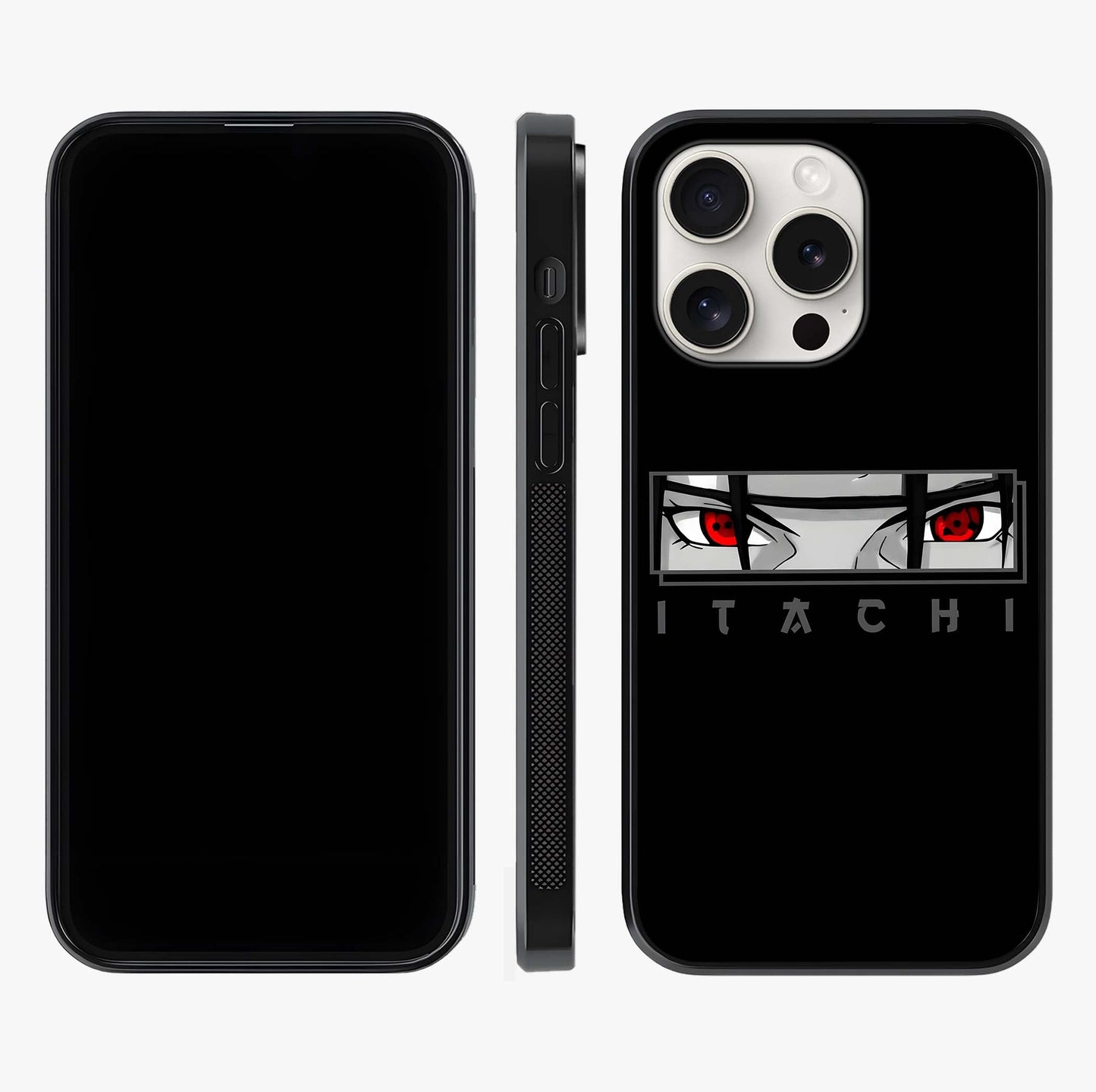 Scarlet Gaze Dominance Glass Case displayed upright for full design visibility and premium finish.