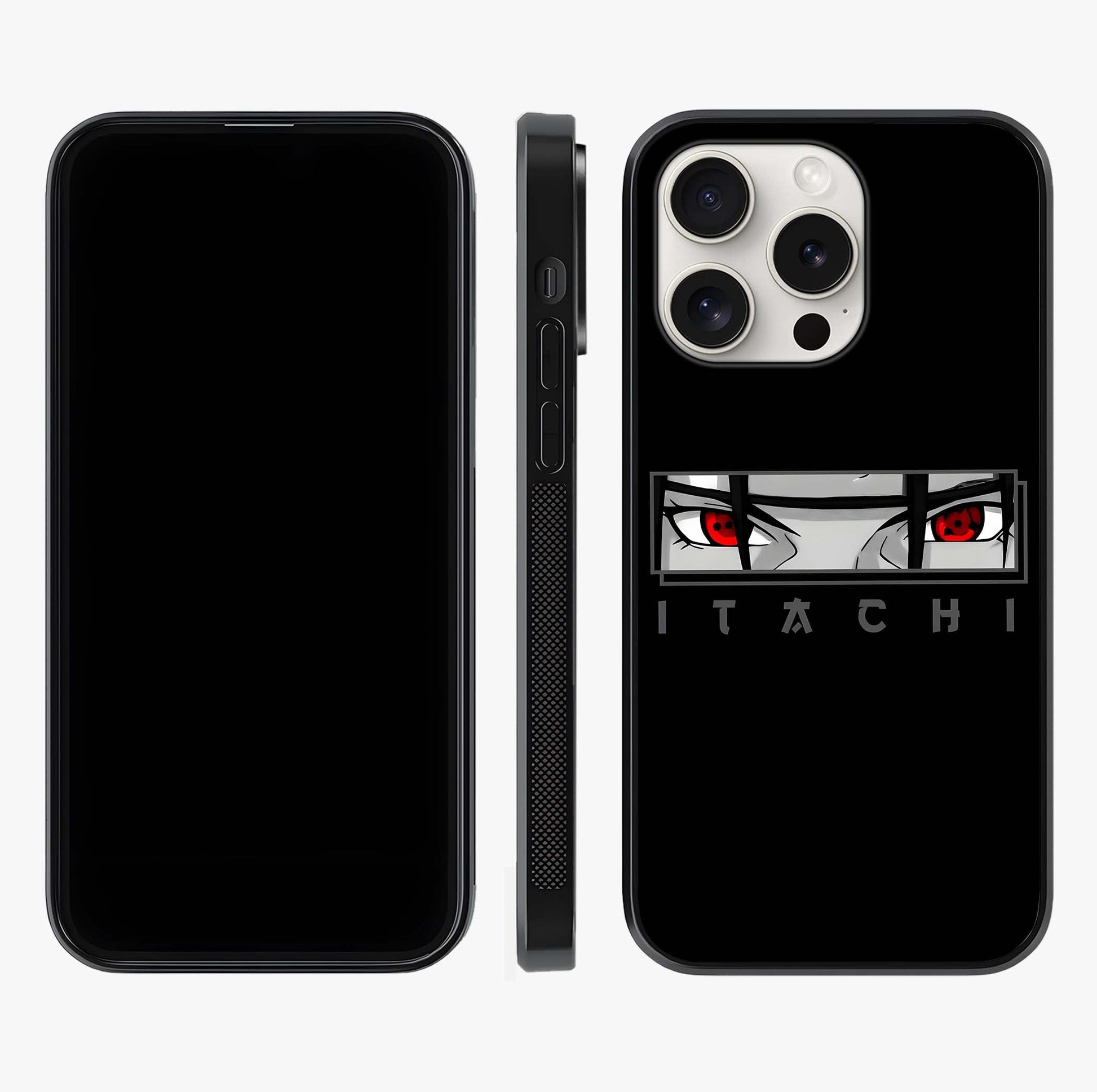 Scarlet Gaze Dominance Glass Case displayed upright for full design visibility and premium finish.