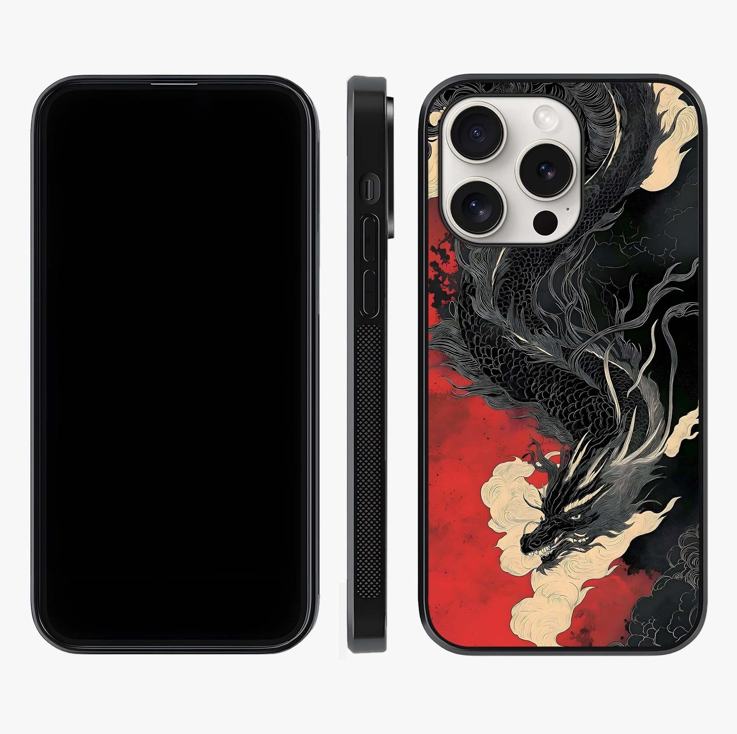 Shadow Dragon Fury Glass Case displayed upright for full design visibility and premium finish.