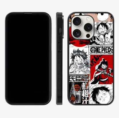 Strawhat Chaos Panels Glass Case displayed upright for full design visibility and premium finish.