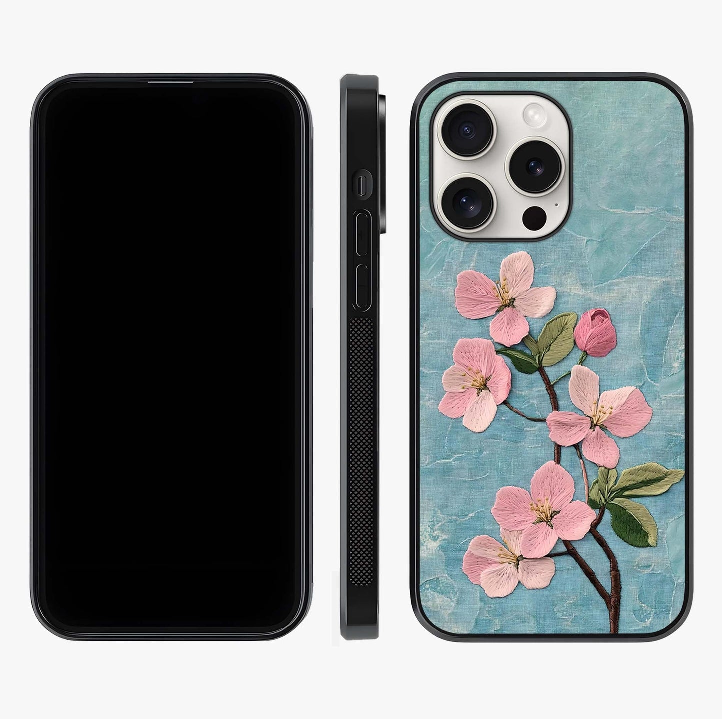 Threaded Blossom Breeze Glass Case displayed upright for full design visibility and premium finish.