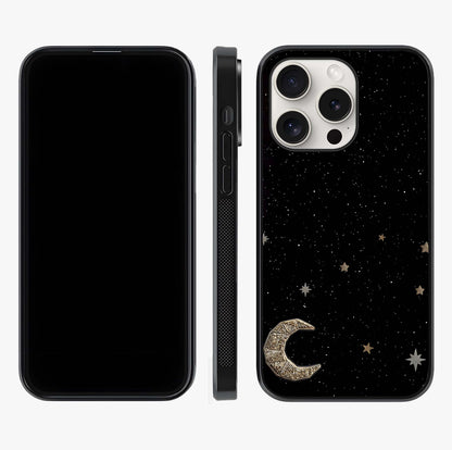Twinkle Star With Half Moon Glass Case displayed upright for full design visibility and premium finish.