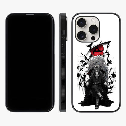 Uchiha Shadow Throne Glass Case displayed upright for full design visibility and premium finish.