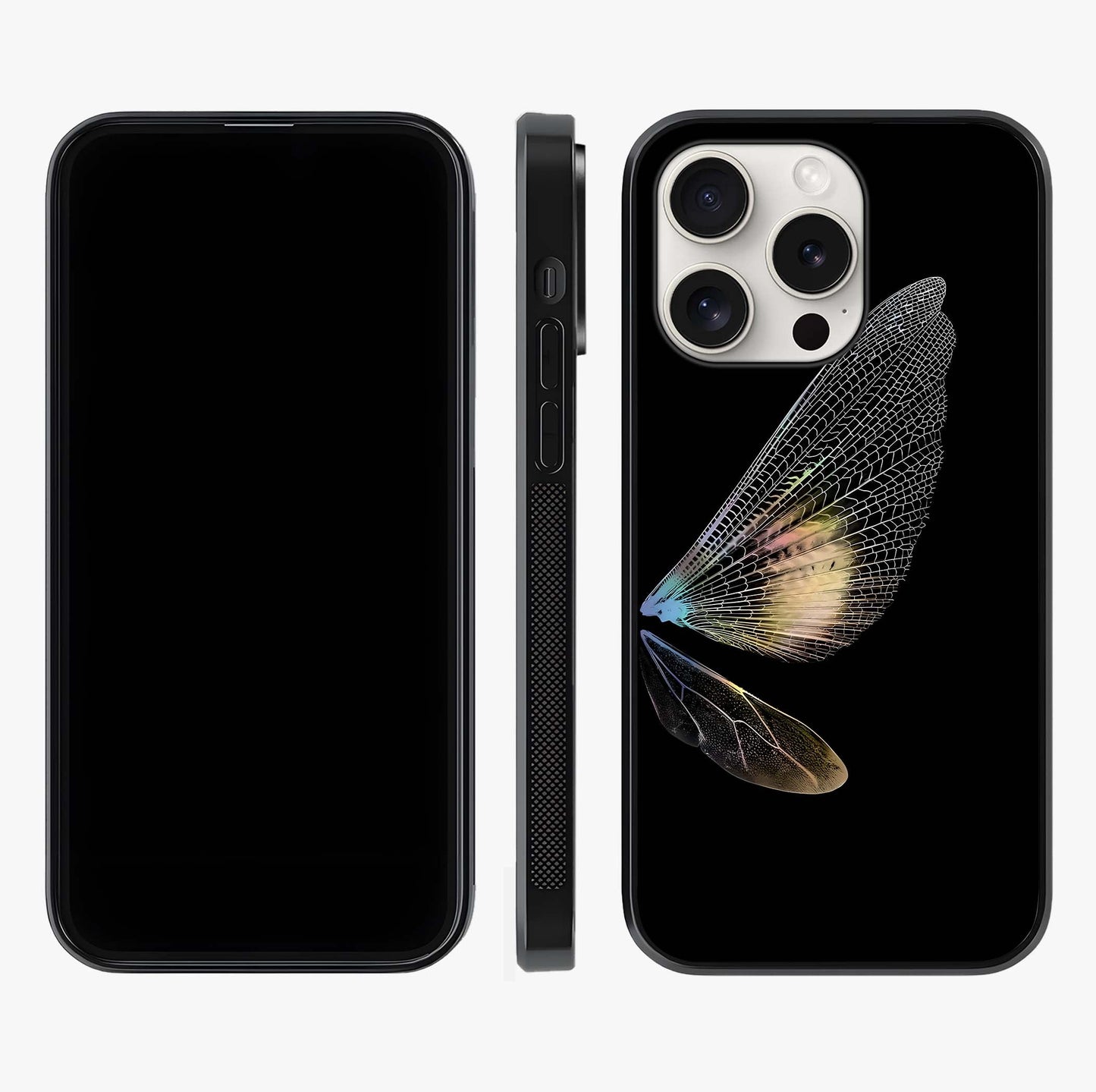 Whispers Of Wings Glass Case displayed upright for full design visibility and premium finish.