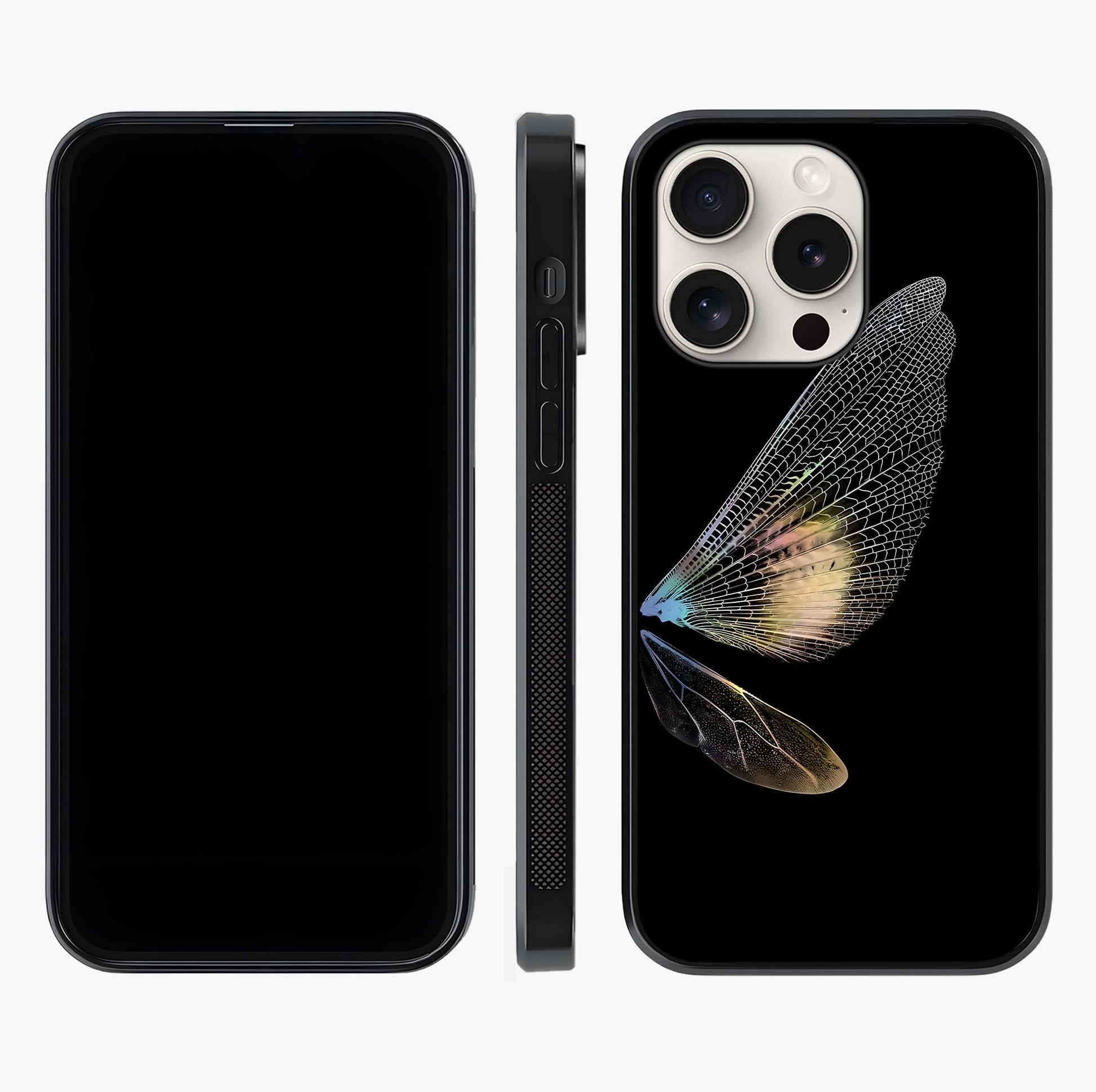 Whispers Of Wings Glass Case displayed upright for full design visibility and premium finish.