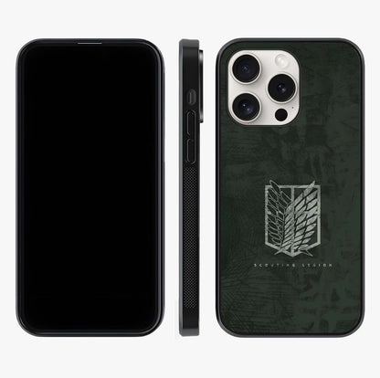 Wings Of Freedom Glass Case displayed upright for full design visibility and premium finish.