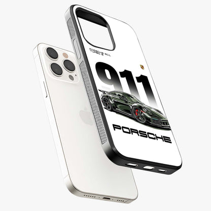 911 Turbo Dominance Glass Case laid diagonally highlighting side profile, edges and glossy glass shine.