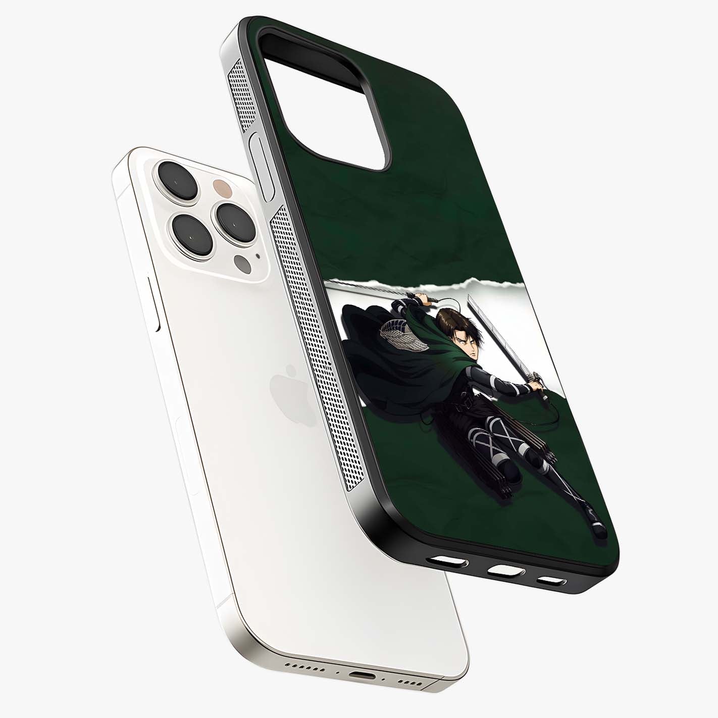Emerald War Vanguard Glass Case laid diagonally highlighting side profile, edges and glossy glass shine.