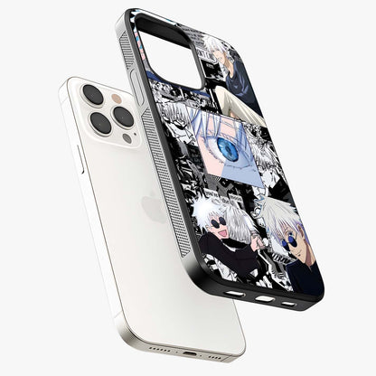Infinity Sorcerer Chaos Glass Case laid diagonally highlighting side profile, edges and glossy glass shine.