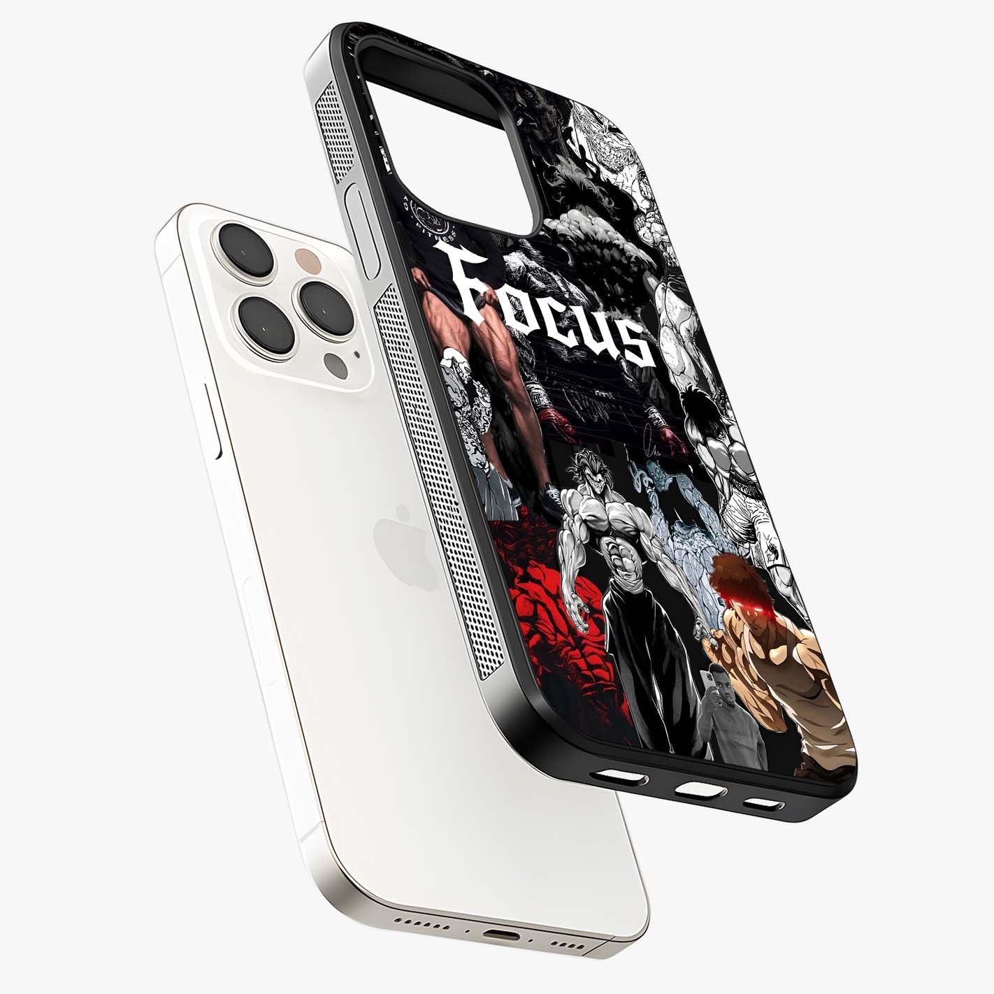 Relentless Power Focus Glass Case laid diagonally highlighting side profile, edges and glossy glass shine.