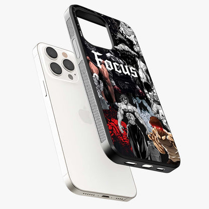 Relentless Power Focus Glass Case laid diagonally highlighting side profile, edges and glossy glass shine.