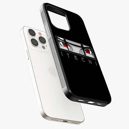 Scarlet Gaze Dominance Glass Case laid diagonally highlighting side profile, edges and glossy glass shine.