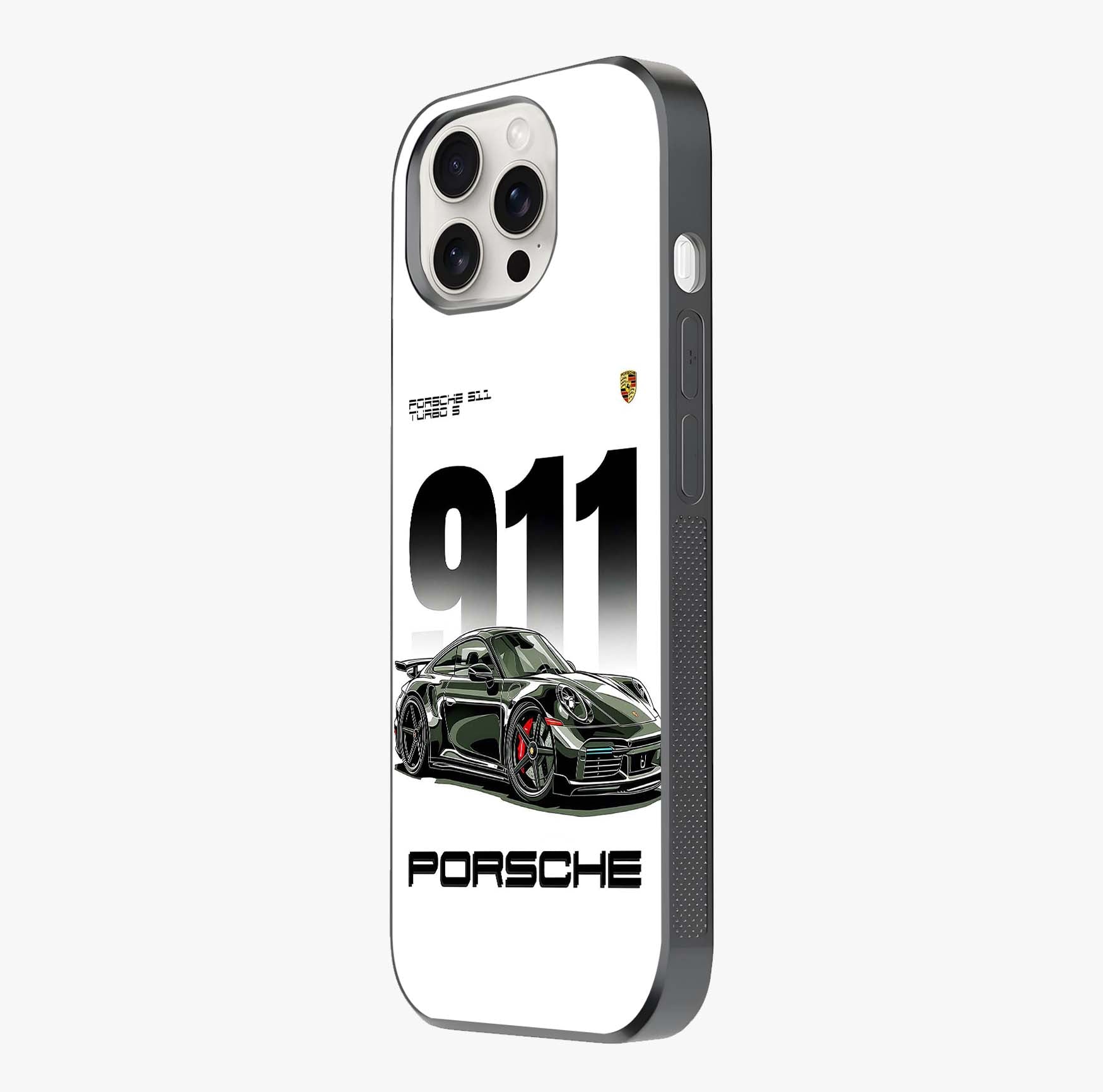 911 Turbo Dominance Glass Case photographed in natural light showing reflective finish and design depth.