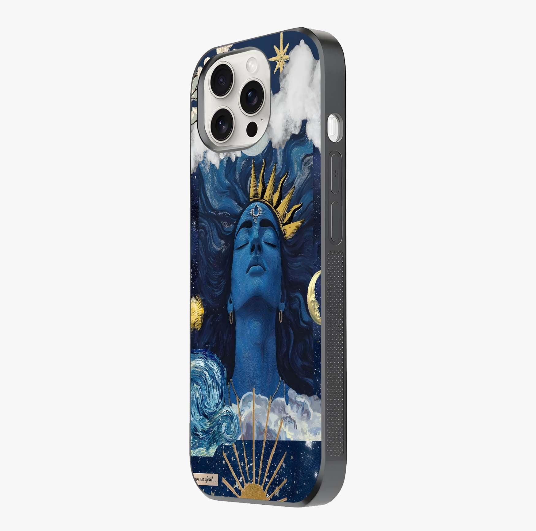Aesthetic Lord Shiva Glass Case photographed in natural light showing reflective finish and design depth.