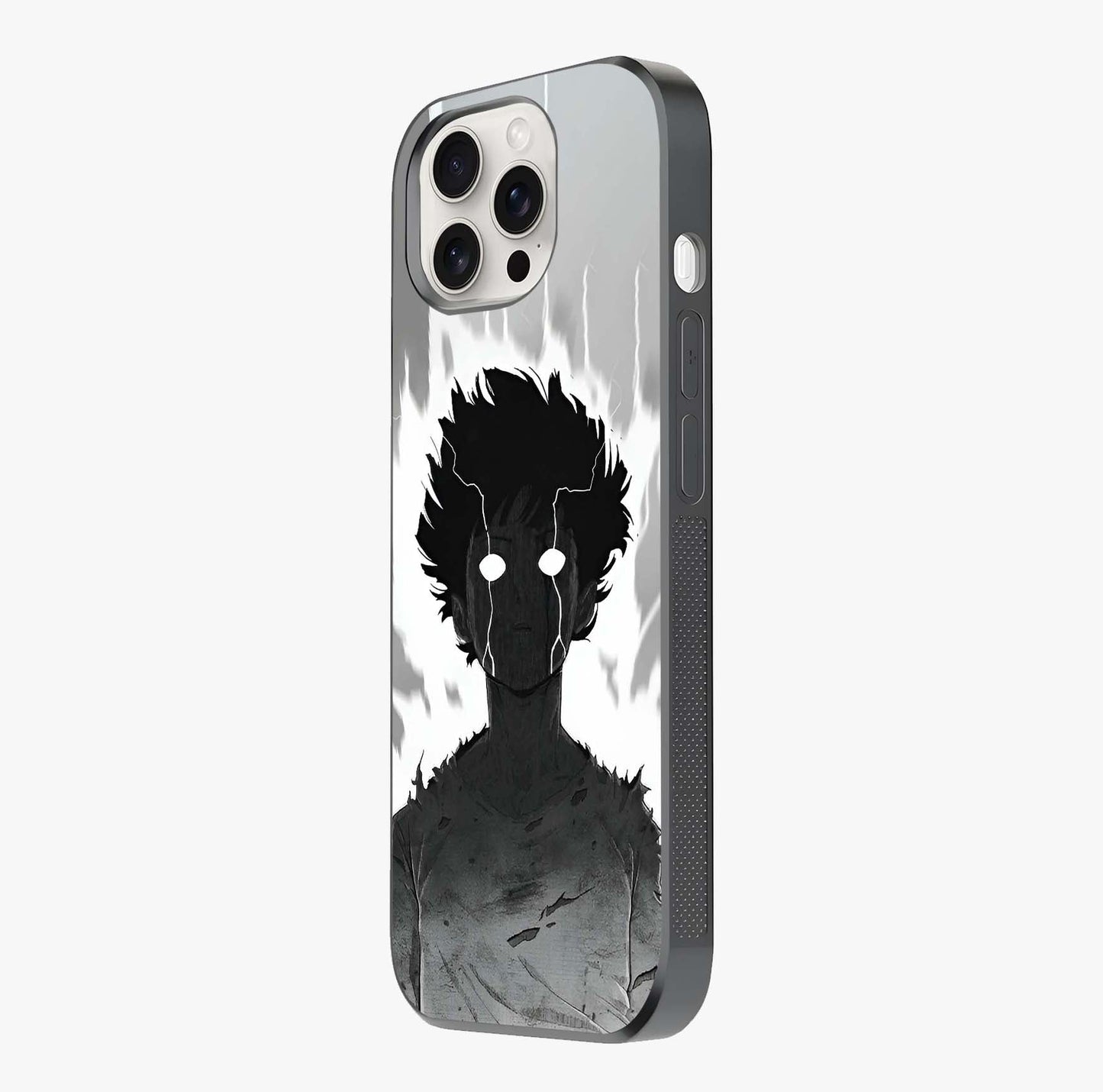 Awakened Inner Rage Glass Case photographed in natural light showing reflective finish and design depth.