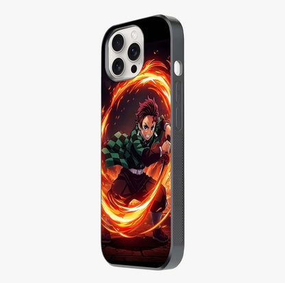 Blazing Sword Resolve Glass Case photographed in natural light showing reflective finish and design depth.