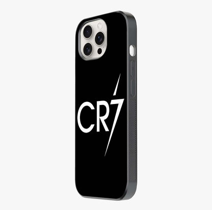 Cr7 Elite Strike Glass Case photographed in natural light showing reflective finish and design depth.