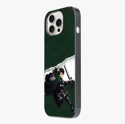 Emerald War Vanguard Glass Case photographed in natural light showing reflective finish and design depth.