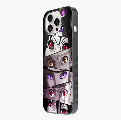 Eyes Of Destiny Glass Case photographed in natural light showing reflective finish and design depth.